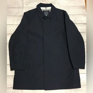 J. Crew Mens Navy Mac Rain Coat Waterproof Jacket Size XL - M409